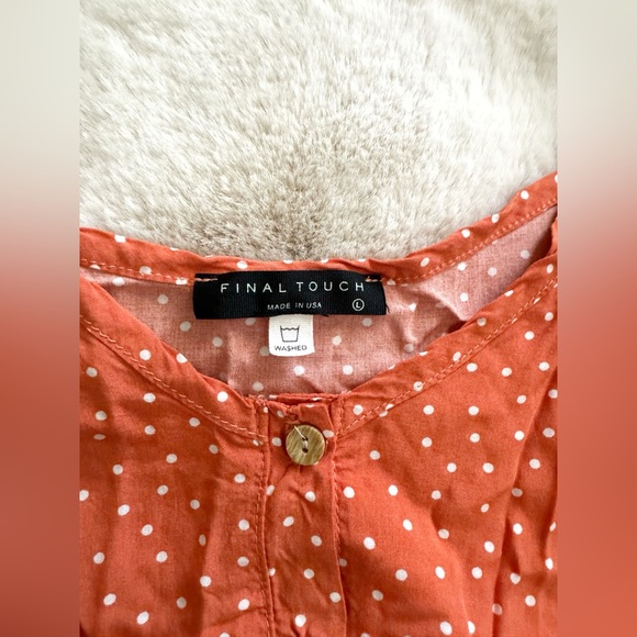 Papaya Polka Dot Top - Picture 3 of 5